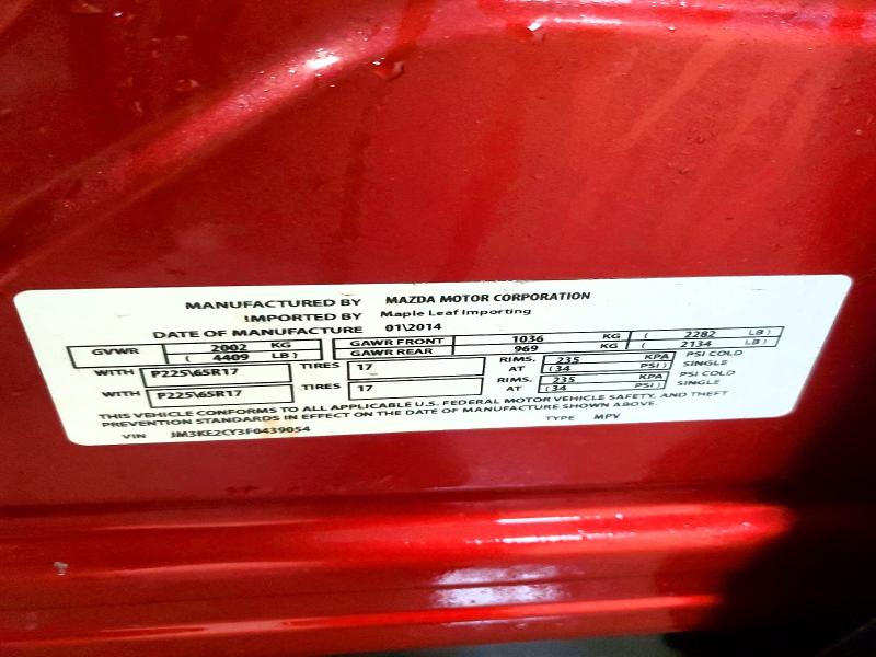 Aukcja sprzedaży 2015 Mazda Cx-5, vin: JM3KE2CY3F0439054, numer aukcji: 45779376