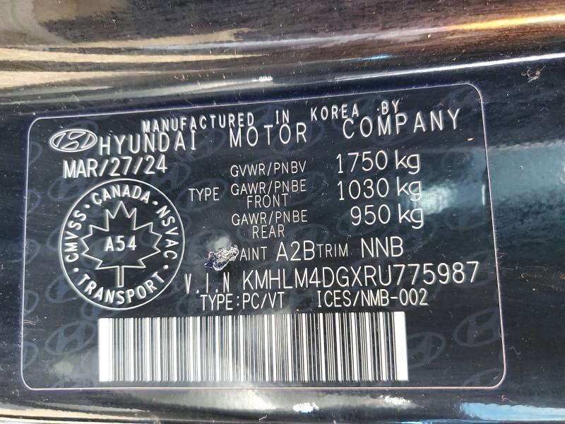46847706 :رقم المزاد ، KMHLM4DGXRU775987 vin ، 2024 Hyundai Elantra مزاد بيع