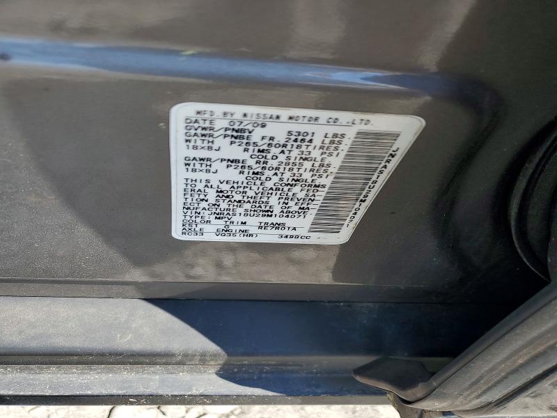 Продажа на аукционе авто 2009 Infiniti Fx35, vin: JNRAS18U29M104071, номер лота: 47227656