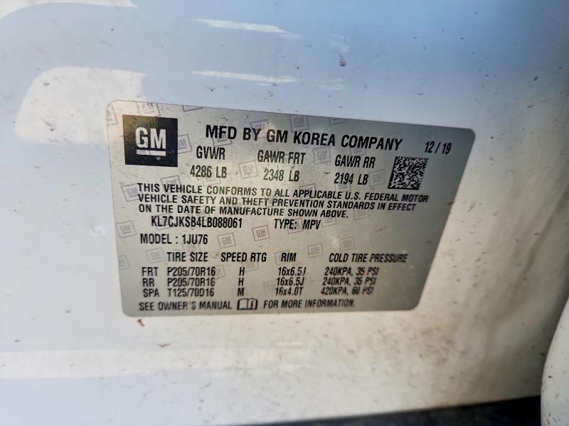 48049406 :رقم المزاد ، KL7CJKSB4LB088061 vin ، 2020 Chevrolet Trax مزاد بيع