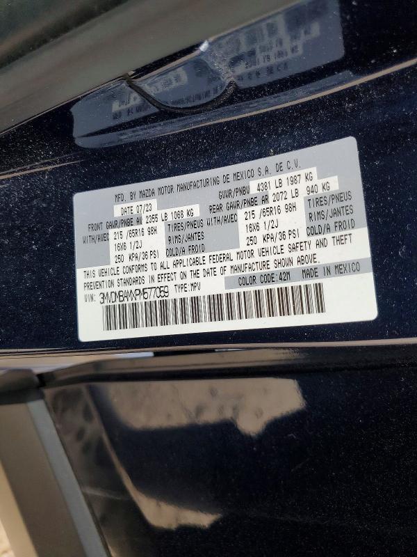47867096 :رقم المزاد ، 3MVDMBAMXPM577059 vin ، 2023 Mazda Cx-30 مزاد بيع