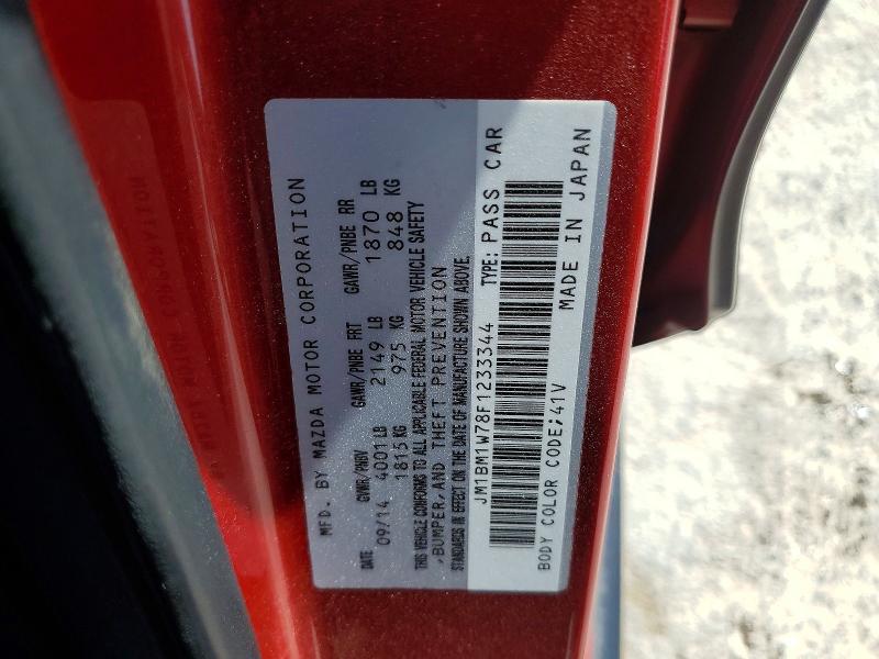 Aukcja sprzedaży 2015 Mazda 3, vin: JM1BM1W78F1233344, numer aukcji: 47977976