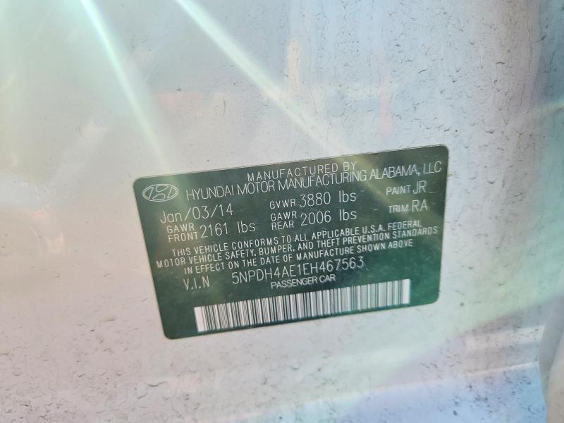 Aukcja sprzedaży 2014 Hyundai Elantra, vin: 5NPDH4AE1EH467563, numer aukcji: 41639126