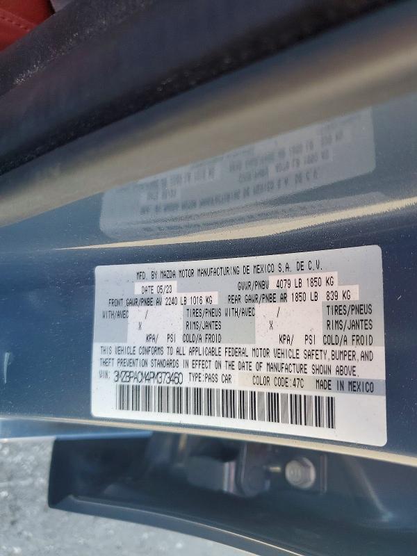 41892496 :رقم المزاد ، 3MZBPACM4PM373460 vin ، 2023 Mazda 3 مزاد بيع