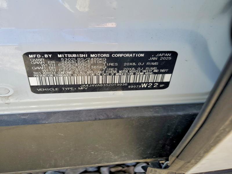 Продаж на аукціоні авто 2025 Mitsubishi Outlander, vin: JA4J4VA83SZ019936, номер лоту: 46716106