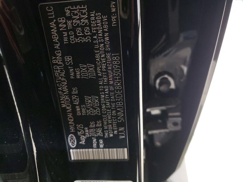 47923546 :رقم المزاد ، 5NMJB3DE8RH309881 vin ، 2024 Hyundai Tucson مزاد بيع