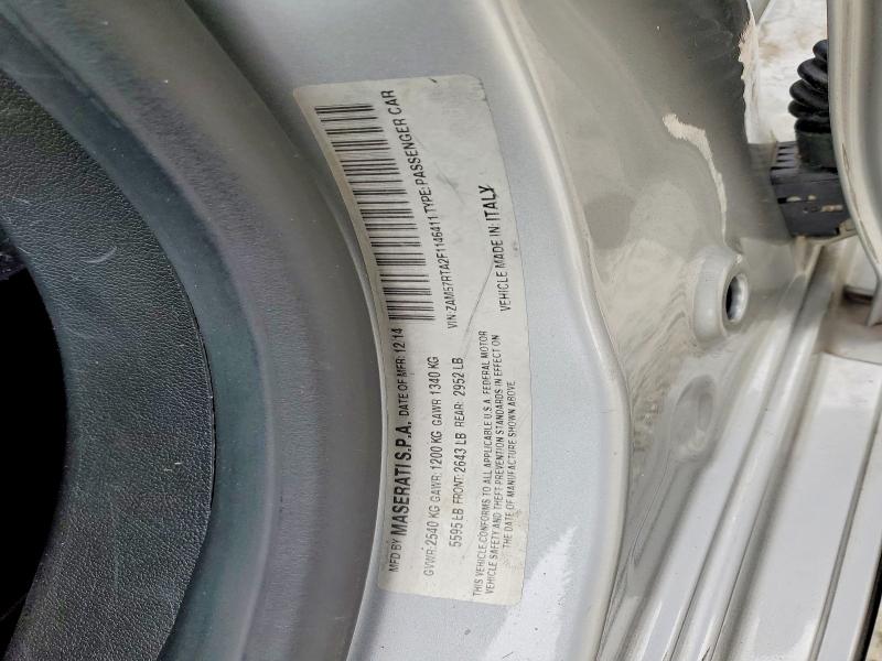 79675705 :رقم المزاد ، ZAM57RTA2F1146411 vin ، 2015 Maserati Ghibli مزاد بيع