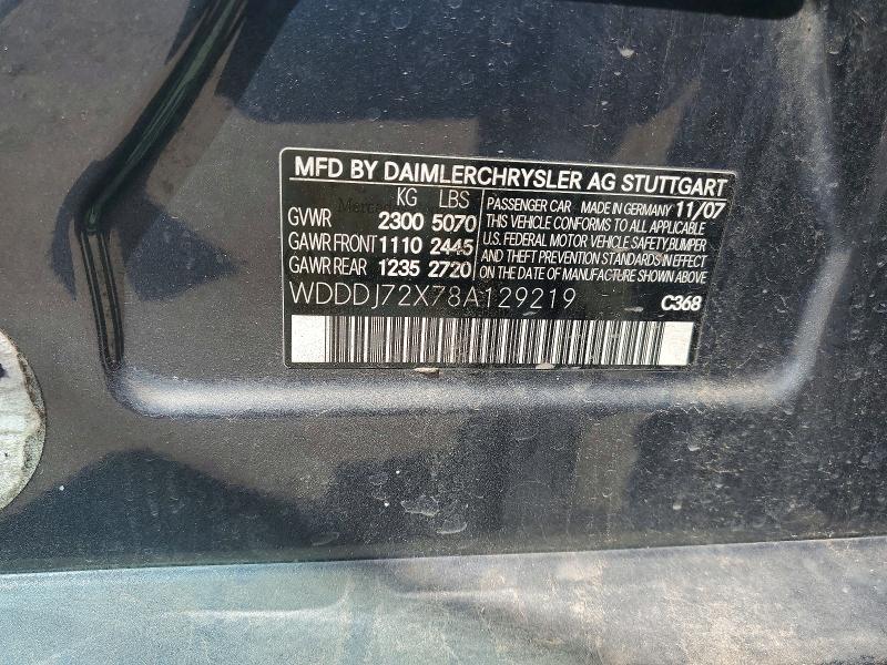 46853106 :رقم المزاد ، WDDDJ72X78A129219 vin ، 2008 Mercedes-benz Cls مزاد بيع