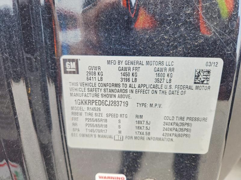 Aukcja sprzedaży 2012 Gmc Acadia, vin: 1GKKRPED6CJ283719, numer aukcji: 45502236
