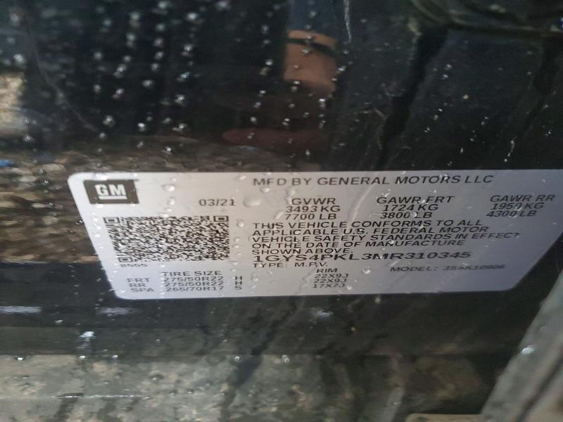 Aukcja sprzedaży 2021 Cadillac Escalade, vin: 1GYS4PKL3MR310345, numer aukcji: 41832426