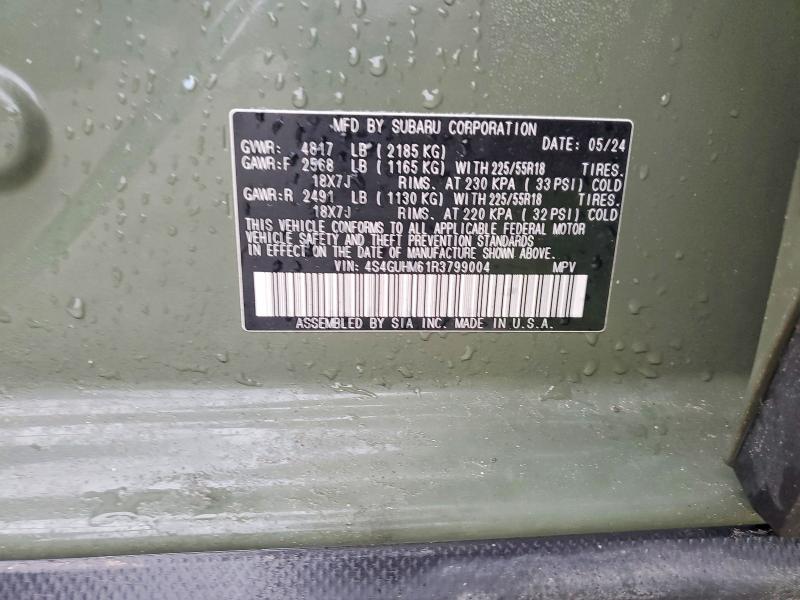 Продаж на аукціоні авто 2024 Subaru Crosstrek, vin: 4S4GUHM61R3799004, номер лоту: 45737526