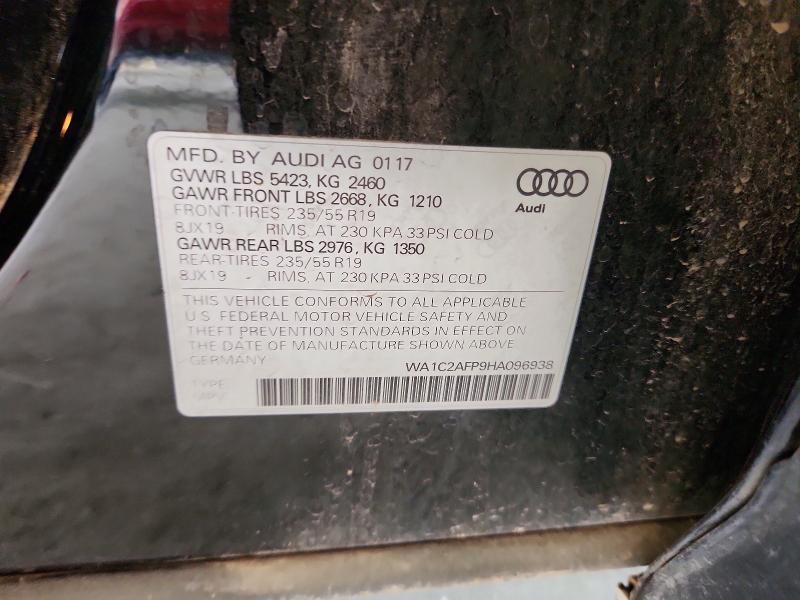 Aukcja sprzedaży 2017 Audi Q5, vin: WA1C2AFP9HA096938, numer aukcji: 47073326