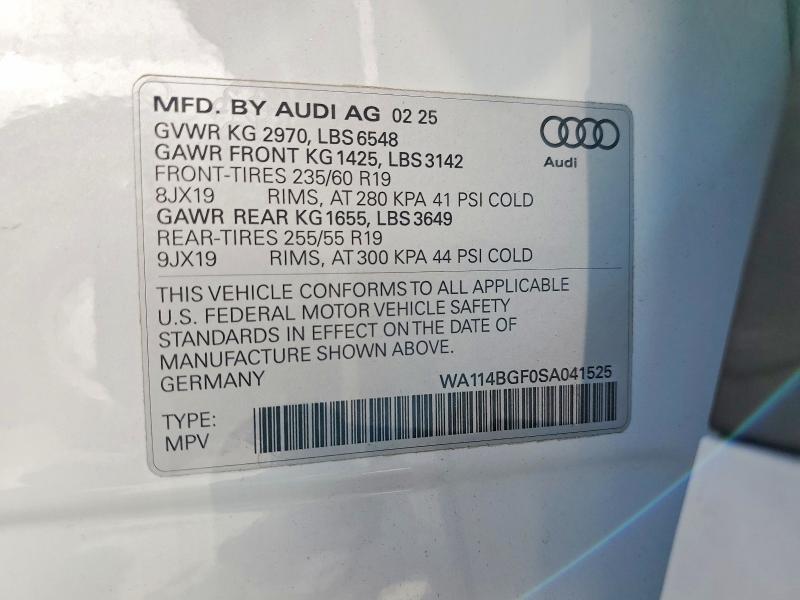 Продаж на аукціоні авто 2025 Audi Q6 E-tron, vin: WA114BGF0SA041525, номер лоту: 47393716