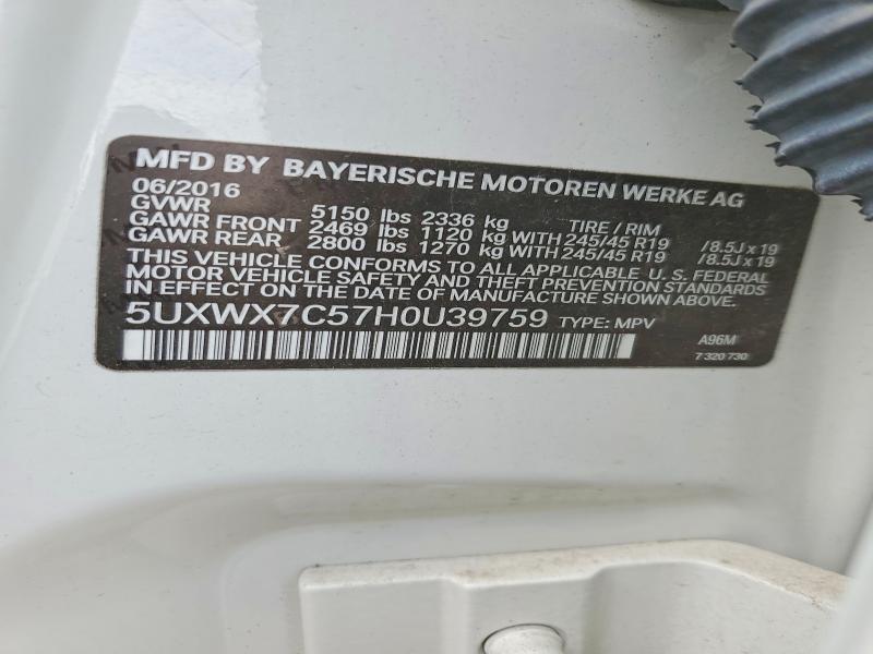 Продажа на аукционе авто 2017 Bmw X3, vin: 5UXWX7C57H0U39759, номер лота: 47557096