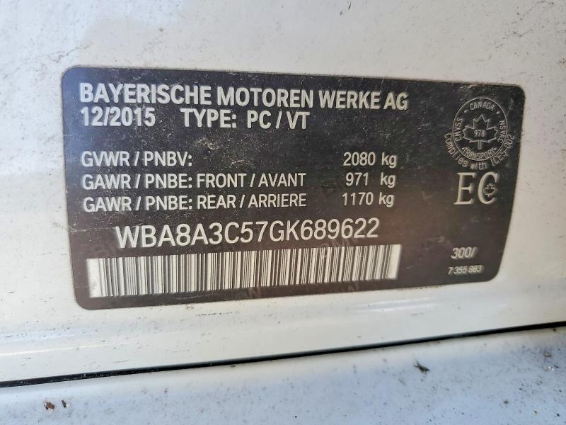 Продаж на аукціоні авто 2016 Bmw 320, vin: WBA8A3C57GK689622, номер лоту: 46070706