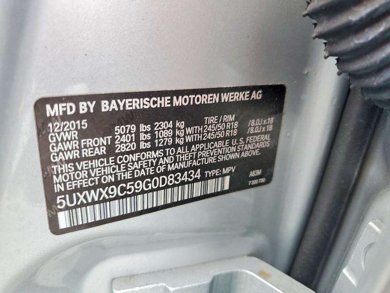 Продаж на аукціоні авто 2016 Bmw X3, vin: 5UXWX9C59G0D83434, номер лоту: 46037576