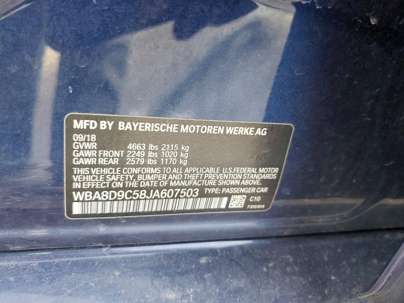 Продаж на аукціоні авто 2018 Bmw 330, vin: WBA8D9C58JA607503, номер лоту: 46544776