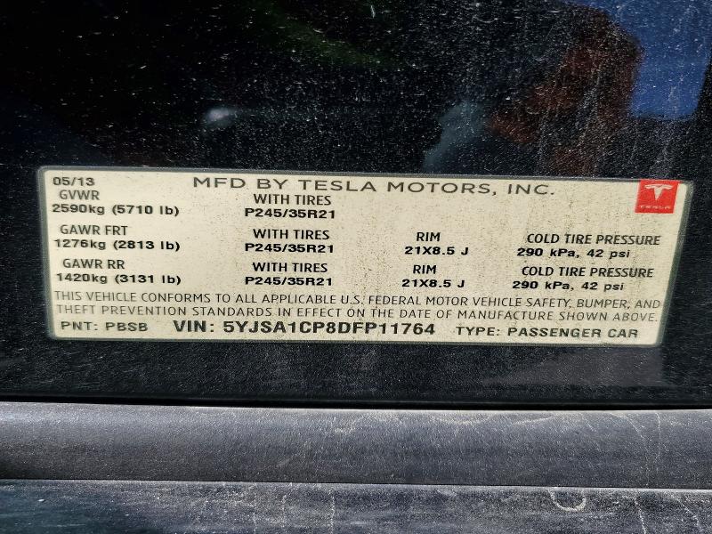 Продажа на аукционе авто 2013 Tesla Model S, vin: 5YJSA1CP8DFP11764, номер лота: 79683835