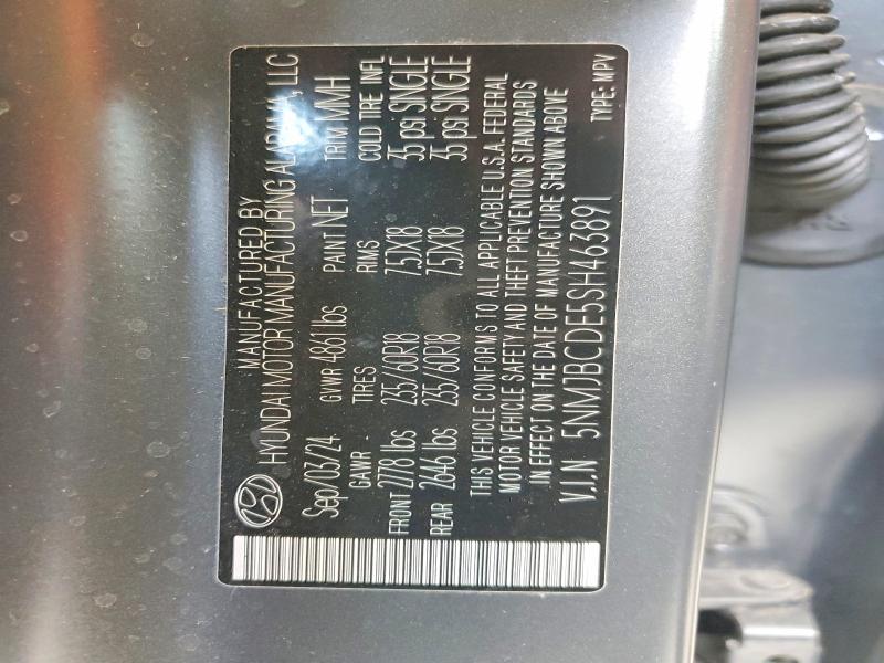 41776826 :رقم المزاد ، 5NMJBCDE5SH463891 vin ، 2025 Hyundai Tucson مزاد بيع