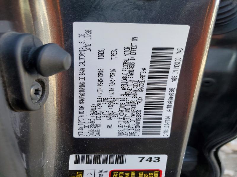 Продаж на аукціоні авто 2021 Toyota Tacoma, vin: 3TMBZ5DN8MM028651, номер лоту: 47173006