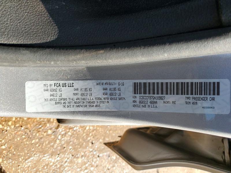 47529786 :رقم المزاد ، 1C3CCCFB7GN189827 vin ، 2016 Chrysler 200 مزاد بيع