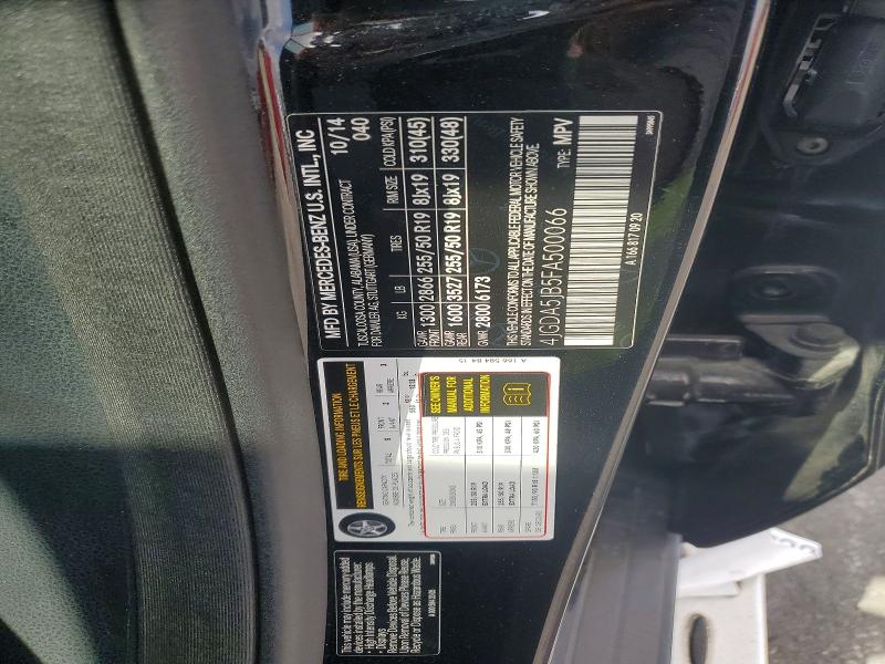 Aukcja sprzedaży 2015 Mercedes-benz Ml, vin: 4JGDA5JB5FA500066, numer aukcji: 46987326