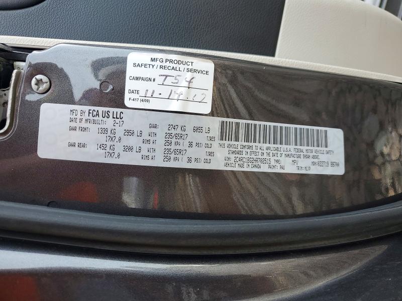 46709296 :رقم المزاد ، 2C4RC1BG2HR702515 vin ، 2017 Chrysler Pacifica مزاد بيع