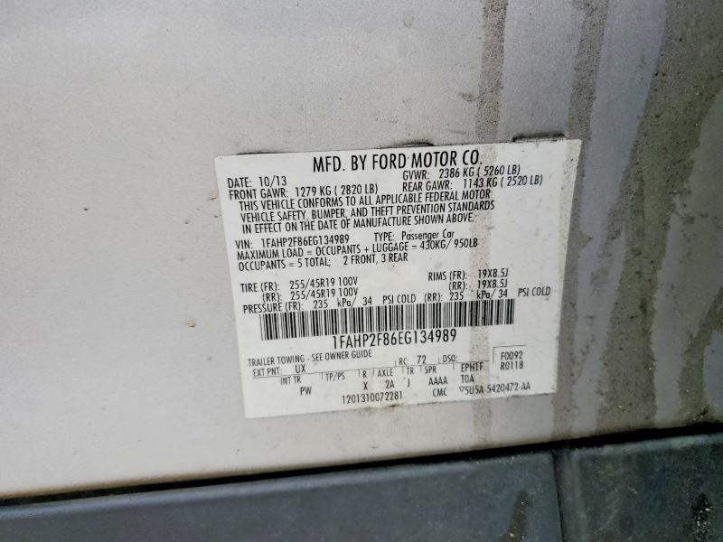45887746 :رقم المزاد ، 1FAHP2F86EG134989 vin ، 2014 Ford Taurus مزاد بيع