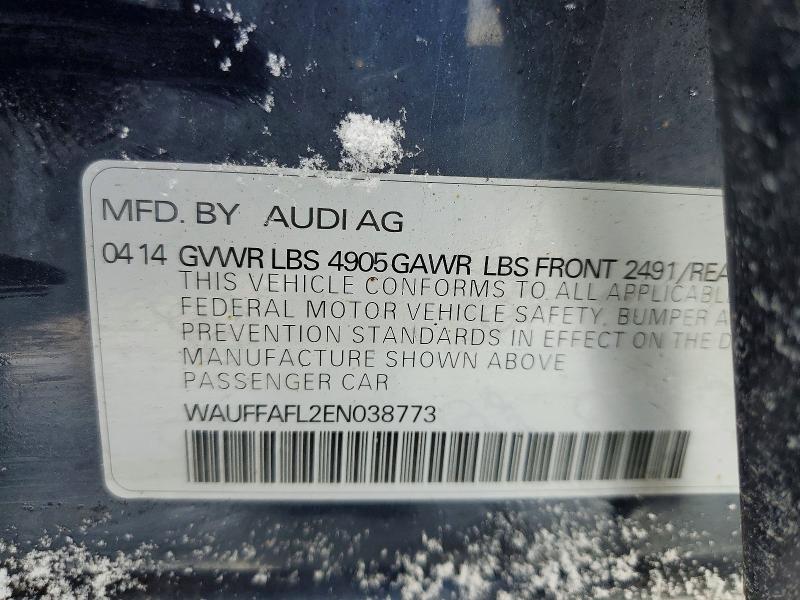 Auction sale of the 2014 Audi A4, vin: WAUFFAFL2EN038773, lot number: 46334076