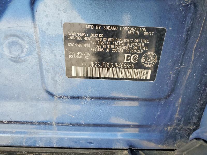Продаж на аукціоні авто 2018 Subaru Forester, vin: JF2SJEBC6JH466658, номер лоту: 46193226