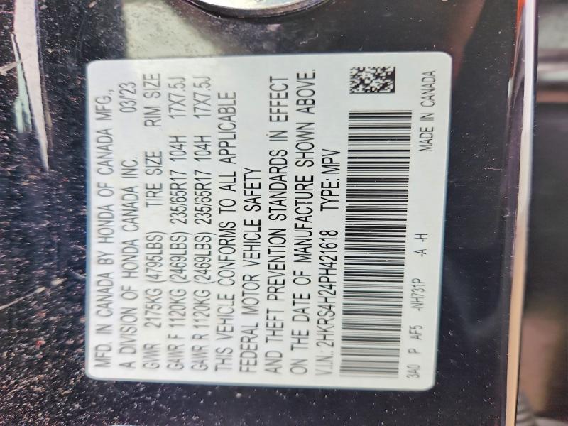 Aukcja sprzedaży 2023 Honda Cr-v, vin: 2HKRS4H24PH421618, numer aukcji: 47966476