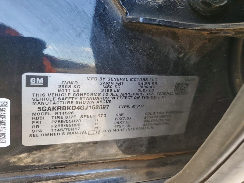 Aukcja sprzedaży 2016 Buick Enclave, vin: 5GAKRBKD4GJ162097, numer aukcji: 46457676