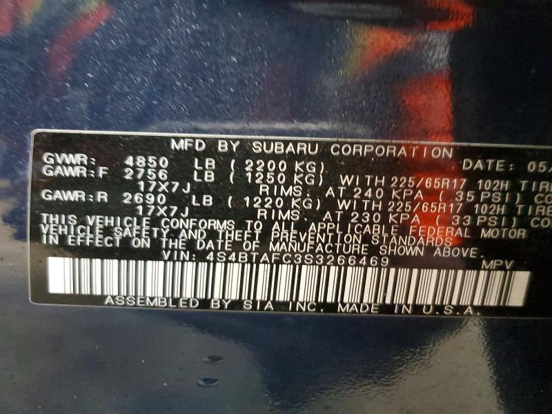 Продаж на аукціоні авто 2025 Subaru Outback, vin: 4S4BTAFC3S3266469, номер лоту: 47186626