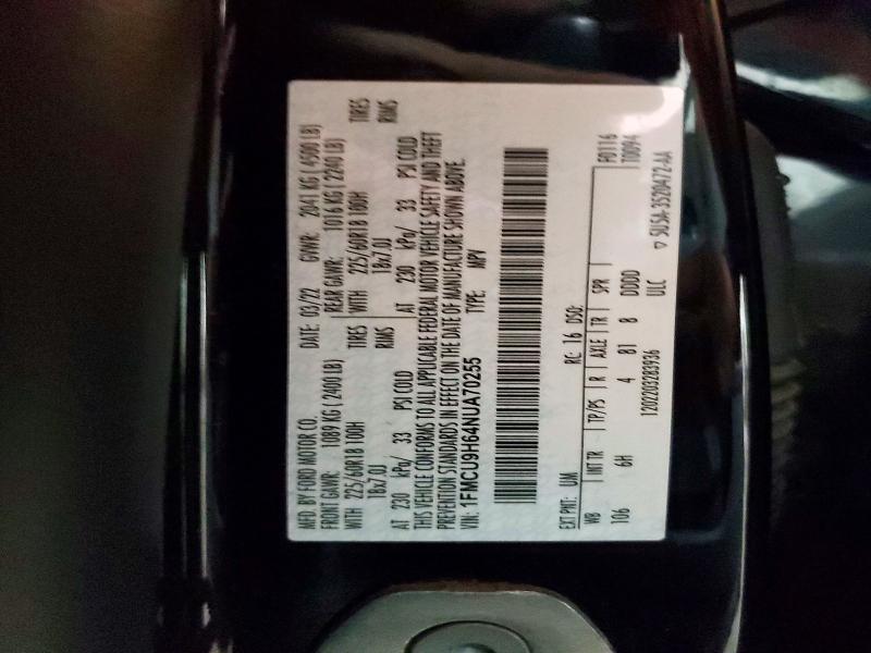 Aukcja sprzedaży 2022 Ford Escape, vin: 1FMCU9H64NUA70255, numer aukcji: 45508156