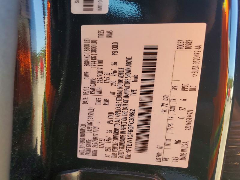 Продаж на аукціоні авто 2016 Ford F150, vin: 1FTEW1CF6GFC30692, номер лоту: 46834896