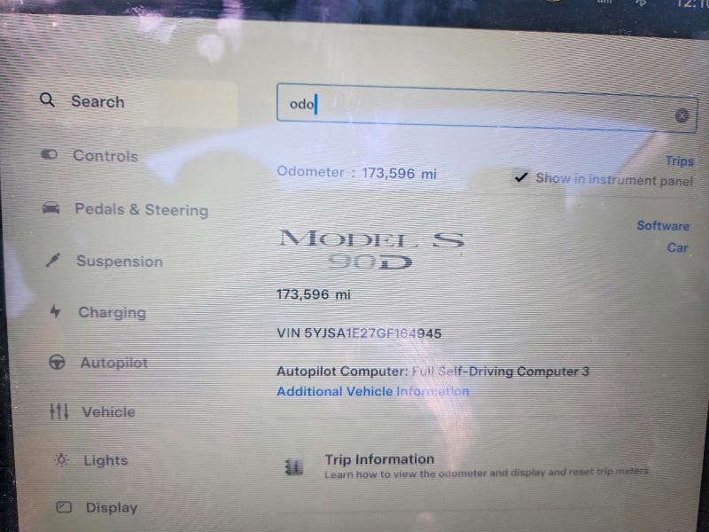 Продаж на аукціоні авто 2016 Tesla Model S, vin: 5YJSA1E27GF164945, номер лоту: 45824516