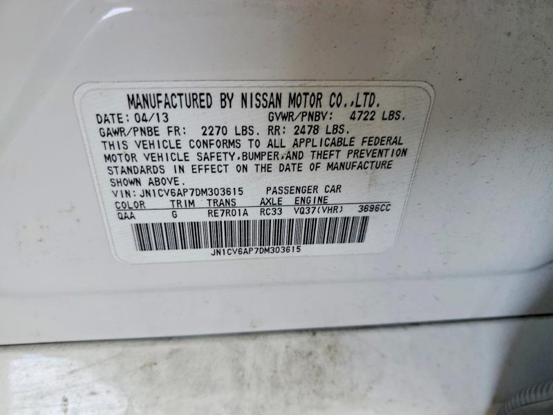 Продаж на аукціоні авто 2013 Infiniti G37 Sedan, vin: JN1CV6AP7DM303615, номер лоту: 46231406