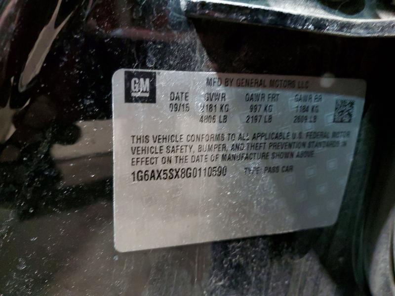 Aukcja sprzedaży 2016 Cadillac Cts, vin: 1G6AX5SX8G0110590, numer aukcji: 46464626