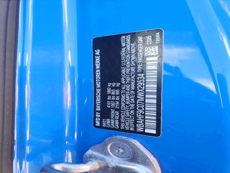Продажа на аукционе авто 2021 Bmw Z4, vin: WBAHF9C07MWX29534, номер лота: 46886586