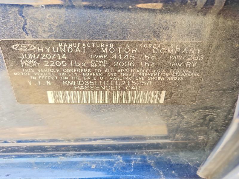 Продаж на аукціоні авто 2014 Hyundai Elantra, vin: KMHD35LH1EU215258, номер лоту: 46187896
