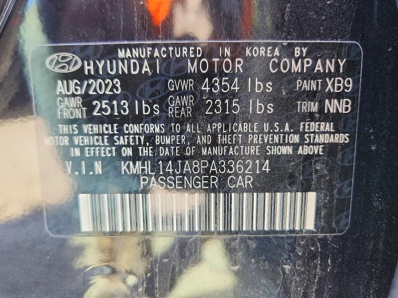 2023 Hyundai Sonata მანქანა იყიდება აუქციონზე, vin: KMHL14JA8PA336214, აუქციონის ნომერი: 47319606