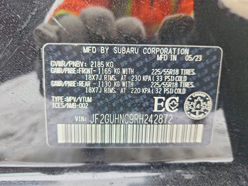 Продаж на аукціоні авто 2024 Subaru Crosstrek, vin: JF2GUHNC9RH242872, номер лоту: 46195576