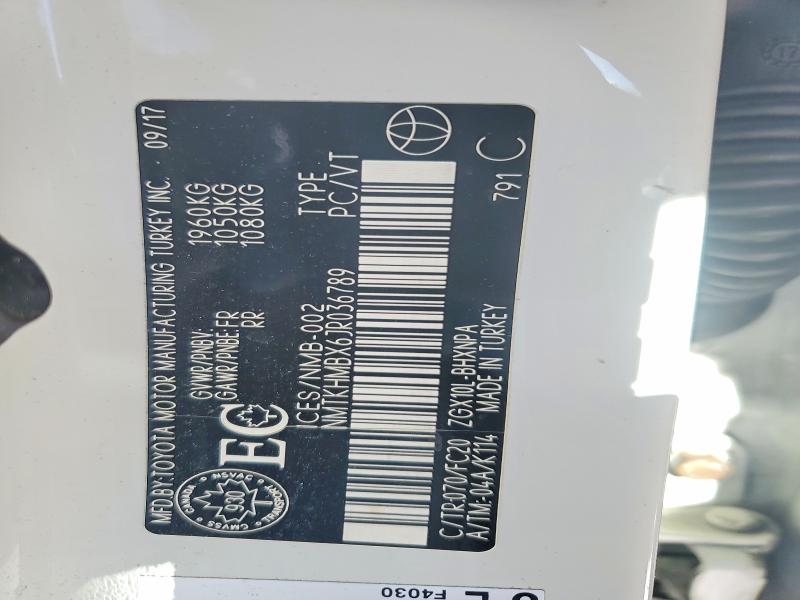 2018 Toyota C-hr მანქანა იყიდება აუქციონზე, vin: NMTKHMBX6JR036789, აუქციონის ნომერი: 78654405