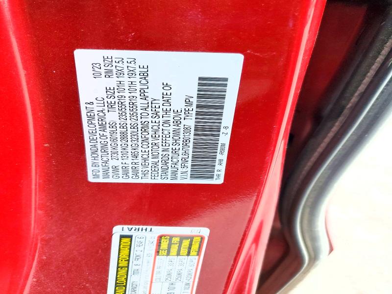 Продажа на аукционе авто 2024 Honda Odyssey, vin: 5FNRL6H70RB013087, номер лота: 42053066