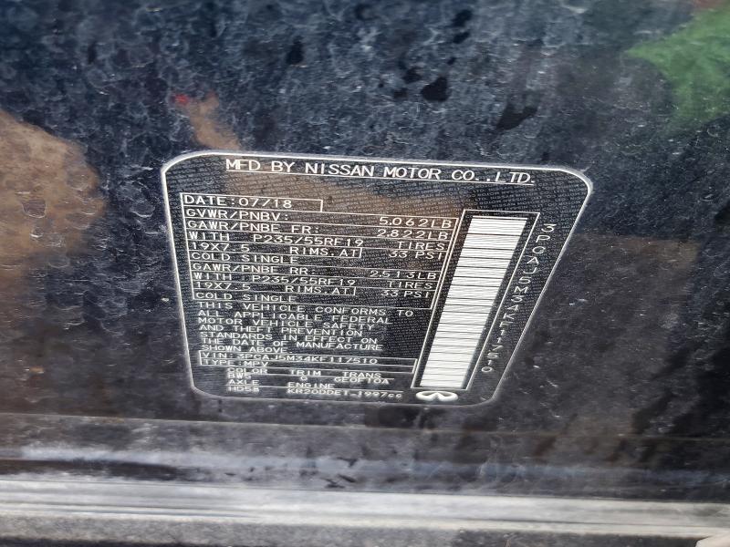 Aukcja sprzedaży 2019 Infiniti Qx50, vin: 3PCAJ5M34KF117510, numer aukcji: 79722105