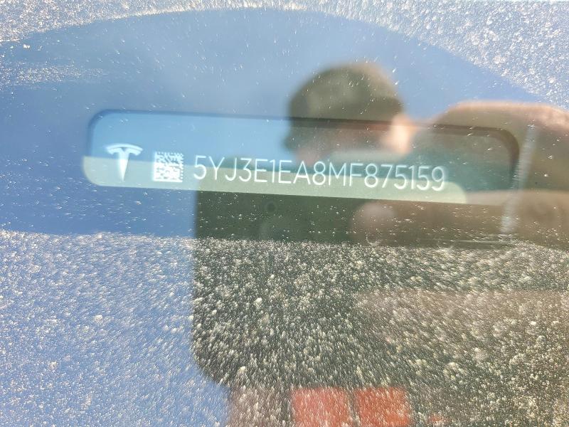 Продаж на аукціоні авто 2021 Tesla Model 3, vin: 5YJ3E1EA8MF875159, номер лоту: 46933186