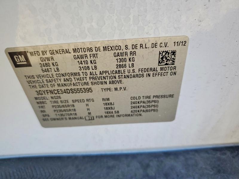 Aukcja sprzedaży 2013 Cadillac Srx, vin: 3GYFNCE34DS555395, numer aukcji: 45832286