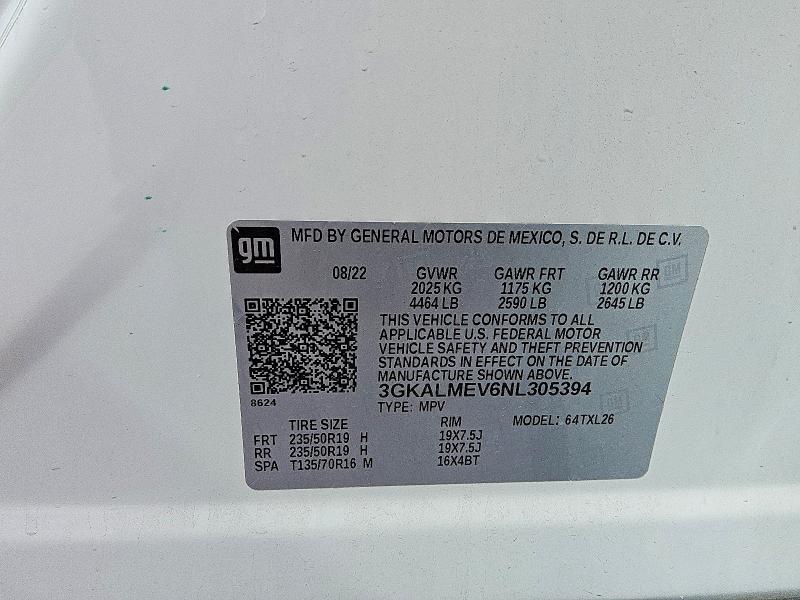 2022 Gmc Terrain მანქანა იყიდება აუქციონზე, vin: 3GKALMEV6NL305394, აუქციონის ნომერი: 79629795