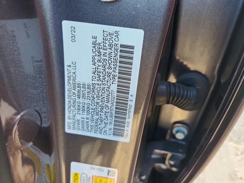 Продажа на аукционе авто 2022 Acura Tlx, vin: 19UUB5F57NA002777, номер лота: 48047346