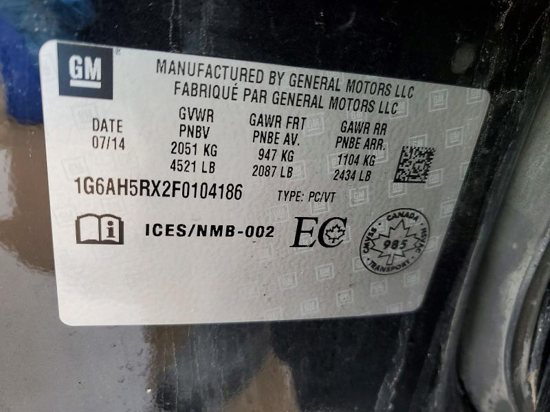 Продажа на аукционе авто 2015 Cadillac Ats, vin: 1G6AH5RX2F0104186, номер лота: 79401815